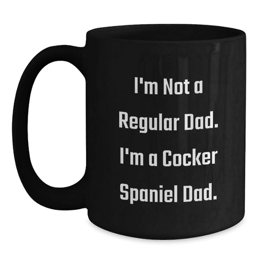 Funny Cocker Spaniel Dad Black Coffee Mugs Gifts for Cocker Spaniel Dog Enthusiasts, Unique Birthday Unique Gifts from Friends to Family - Main