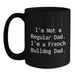 Funny French Bulldog Dad Black Coffee Mug - Graduation Unique Gifts for Him from Friends and Family - Main