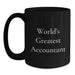 Funny Accountant Gifts, World's Greatest Quote, Black Coffee Mug for Birthday, Gifts from Friends, for Accountant - Main