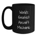 Funny Aircraft Mechanic Gifts for Him, World's Greatest Quote Black Coffee Mug for Birthday, Perfect for Men, Coworkers, or Friends - Main