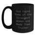 Funny Trucker Gifts for Men, Black Coffee Mug with Inspirational Quote, Gifts from Family to Trucker Friends - Main