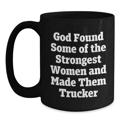 Funny Trucker Gifts from Men, Women, Friends to Trucker, Black Coffee Mugs for Christmas Unique Gifts - Main