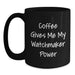 Funny Watchmaker Gifts from Friends, Black Coffee Mug for Watchmaker, Inspirational Mugs for Christmas Morning - Main