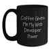 Funny Web Developer Gifts from Men to Web Developer Friends - Black Coffee Mug, Coffee Gives Me My Web Developer Power, Christmas Unique Gifts - Main