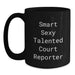 Funny Quotes for Court Reporters, Court Reporter Gifts from Friends, Black Coffee Mug for Men, Birthday Unique Gifts - Main