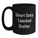 Funny Drafter Gifts for Him, Black Coffee Mug with Smart Quote, Christmas Unique Ideas from Friends - Main