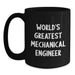 Funny Mechanical Engineer Gifts from Friends - 'World's Greatest' Black Coffee Mug for Birthday - Main