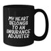Funny Insurance Adjuster Gifts for Him, My Heart Belongs To An Insurance Adjuster Quote on Black Coffee Mug, Valentine's Unique Gifts from Friends to Insurance Adjuster Men - Additional