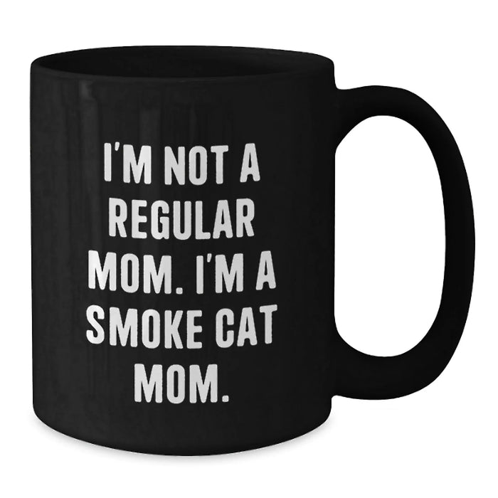 Christmas Smoke Cat Funny Gifts for Smoke Cat Lovers Black Coffee Mug from Friends - Additional