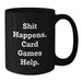 Funny Card Games Gifts for Men and Women, Black Coffee Mug Christmas Unique Ideas from Friends to Coworkers or Family - Additional