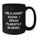 Court Clerk Gifts from Friends, Funny Court Clerk Coffee Mug, Unique Christmas Unique Gifts for Court Clerks - Additional