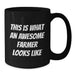 Funny Farmer Gifts - Black Coffee Mug for Awesome Farmer - Gifts from Friends to Farmer on Birthday - Additional