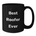 Funny Roofer Gifts from Friends for Best Roofer Ever Black Coffee Mug - Additional