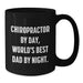 Funny Chiropractor Gifts for Men - Chiropractor By Day, World's Best Dad By Night. Valentine's Unique Coffee Mug - Additional