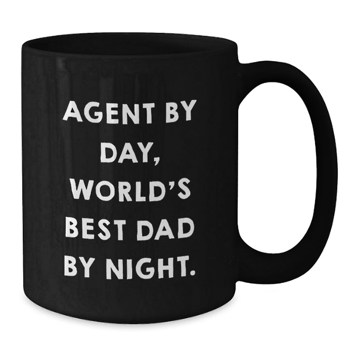 Agent Agent Gifts from Men to Agent, Funny Black Coffee Mug, Birthday Unique Gifts - Additional
