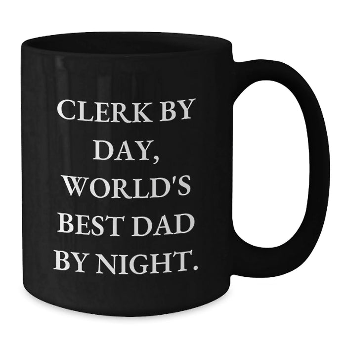Cute Clerk Gifts from Family for Christmas Unique Best Dad Mugs - Additional