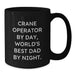 Crane Operator Gifts, Funny Black Coffee Mugs for Crane Operator Birthday, Gifts from Men, Gifts for Crane Operator - Additional