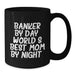 Banker Humor Gifts from Mom to World's Best Banker By Day, 11oz or 15oz Black Coffee Mug for Graduation - Additional