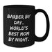 Barber Gifts for Men, Funny Quote, Black Coffee Mug, Graduation Unique Gifts from Mom, Gifts for Barber - Additional