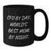 CFO Gifts by Day, Funny Mom by Night, Black Coffee Mug for Graduation, Gifts from Mom to CFO - 'Cfo By Day, World's Best Mom By Night.' - Additional