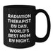 Funny Quotes for Radiation Therapist, Black Coffee Mugs, Unique Christmas Unique Gifts from Family to Radiation Therapist Friends - Additional