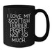 Funny Scottish Terrier Dog Lover Black Coffee Mug Gifts from Friends to Family at Christmas - Additional