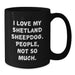 Funny Shetland Sheepdog Black Coffee Mugs, Gifts for Shetland Sheepdog Owners from Friends, Unique Valentine's Gifts for Women - Additional
