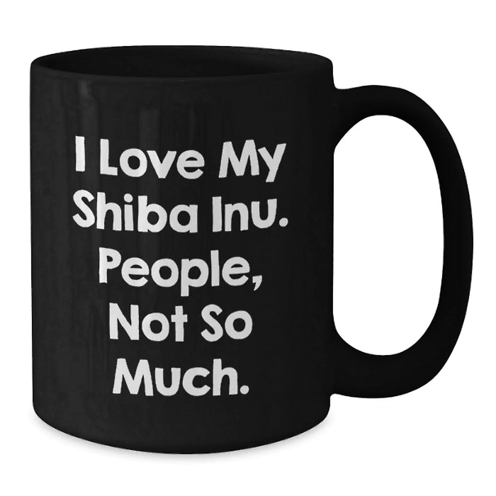 Funny Shiba Inu Dog Gifts from Men to Women - Black Coffee Mug for Shiba Inu Lovers, Christmas Unique Gifts - Additional