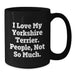 Funny Yorkshire Terrier Dog Black Coffee Mug Gifts for Yorkshire Terrier Dog Enthusiasts - Gifts from Men to Friends on Birthday - Additional