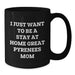 Funny 'I Just Want To Be A Stay At Home Great Pyrenees Mom' Great Pyrenees Dog Birthday Unique Gifts from Family, Friends, Coworkers - Black Coffee Mug - Additional