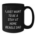 Funny Beagle Dog Gifts for Dad, 'I Just Want To Be A Stay At Home Beagle Dad' Christmas Unique Black Coffee Mug, Great Gift Men - Additional
