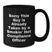 Funny Compliance Officer Black Coffee Mugs Gifts from Friends for Coworkers - Sorry This Guy Is Already Taken - Additional