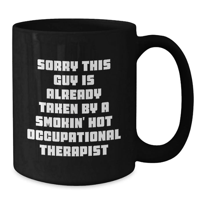 Funny Occupational Therapist Gifts for Men or Women Black Coffee Mug for Christmas Unique Presents from Friends or Family - Additional