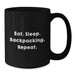 Backpacking Enthusiast Funny Gifts from Friends for Christmas, Funny 'Eat. Sleep. Backpacking. Repeat.' Black Coffee Mug, Unique Christmas Unique Gifts for Men or Women - Additional