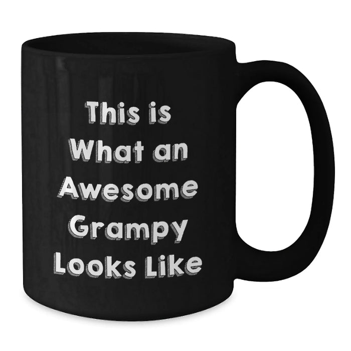 Funny Grampy Gifts, Best Black Coffee Mugs for Grampy, Birthday Unique Gifts from Grampy Enthusiasts - Additional