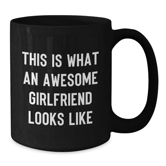Gifts for Sweetheart - Funny Black Coffee Mug - This Is What An Awesome Sweetheart Looks Like, Black Coffee Mugs Gifts from Men to Sweetheart, Birthday Unique Gifts - Additional