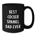 Funny Cocker Spaniel Dog Gifts for Men, Gifts from Dad, Black Coffee Mug Best Cocker Spaniel Dad Ever - Additional