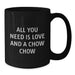 Chow Chow Dog Black Coffee Mugs Funny Quote for Christmas Unique Gifts from Men to Friends and Family - Inspirational All You Need Is Love And A Chow Chow - Additional