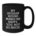Funny Afghan Hound Dog Gifts for Men, Black Coffee Mug from Friends, Birthday Unique Mugs for Afghan Hound Dog Enthusiasts, 'My Afghan Hound Makes Me Happy. You, Not So Much.' - Additional