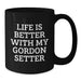Funny Gordon Setter Dog Gifts from Friends for Birthday - Black Coffee Mug with Life Is Better With My Gordon Setter - Additional