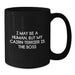 Funny Cairn Terrier Dog Gifts for Men - I May Be A Human, But My Cairn Terrier Is The Boss Black Coffee Mug Birthday Unique Gifts from Family - Additional