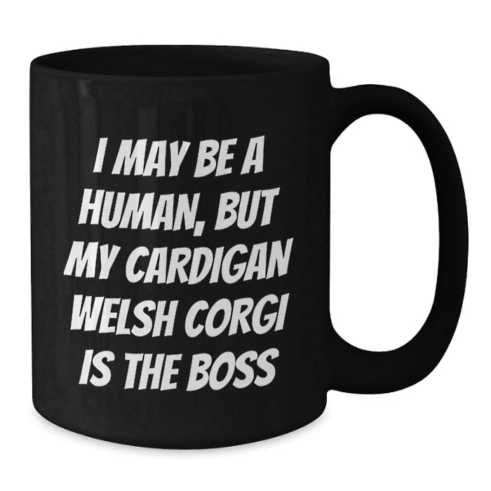 Funny Cardigan Welsh Corgi Dog Gifts for Men and Women - Cardigan Welsh Corgi Dog Black Coffee Mug Gifts from Friends and Family for Birthday Unique - Additional