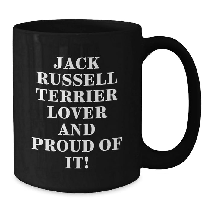 Funny Jack Russell Terrier Dog Lover Gifts for Birthday from Friends, Black Coffee Mug, Perfect for Jack Russell Terrier Dog Enthusiasts - Additional
