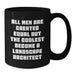 Funny Landscape Architect Gifts from Friends for Birthday - Black Coffee Mug 'All Men Are Created Equal But The Coolest Become A Landscape Architect' - Additional
