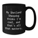Funny Shetland Sheepdog Gifts for Men, Unique Valentine's Unique Gifts from Dad to Son, Black Coffee Mug - Additional