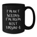 West Virginia Enthusiast Gifts from Friends for Men and Women, Funny Black Coffee Mug, Birthday Unique - Additional