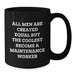 Funny Maintenance Worker Black Coffee Mug Gifts from Family, Friends, or Coworkers for Birthday Unique Present Men - Additional