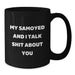 Funny Samoyed Dog Gifts Christmas Unique Gifts from Men for Samoyed Dog Lovers Black Coffee Mug - Additional