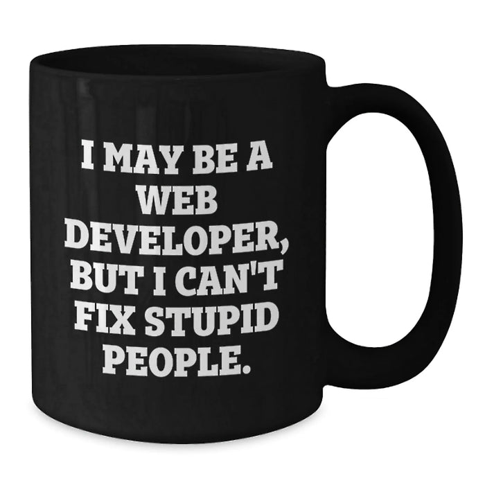 Funny Web Developer Gifts from Friends and Family for Christmas Unique Black Coffee Mug - Additional
