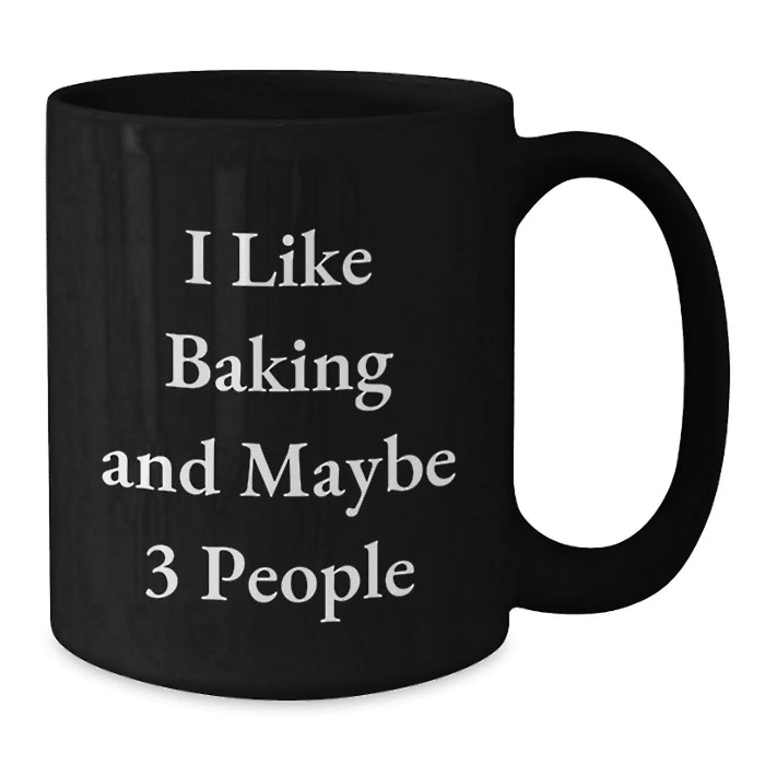 Baking Enthusiast Gift from Friends for Women Unique Black Coffee Mug - Additional